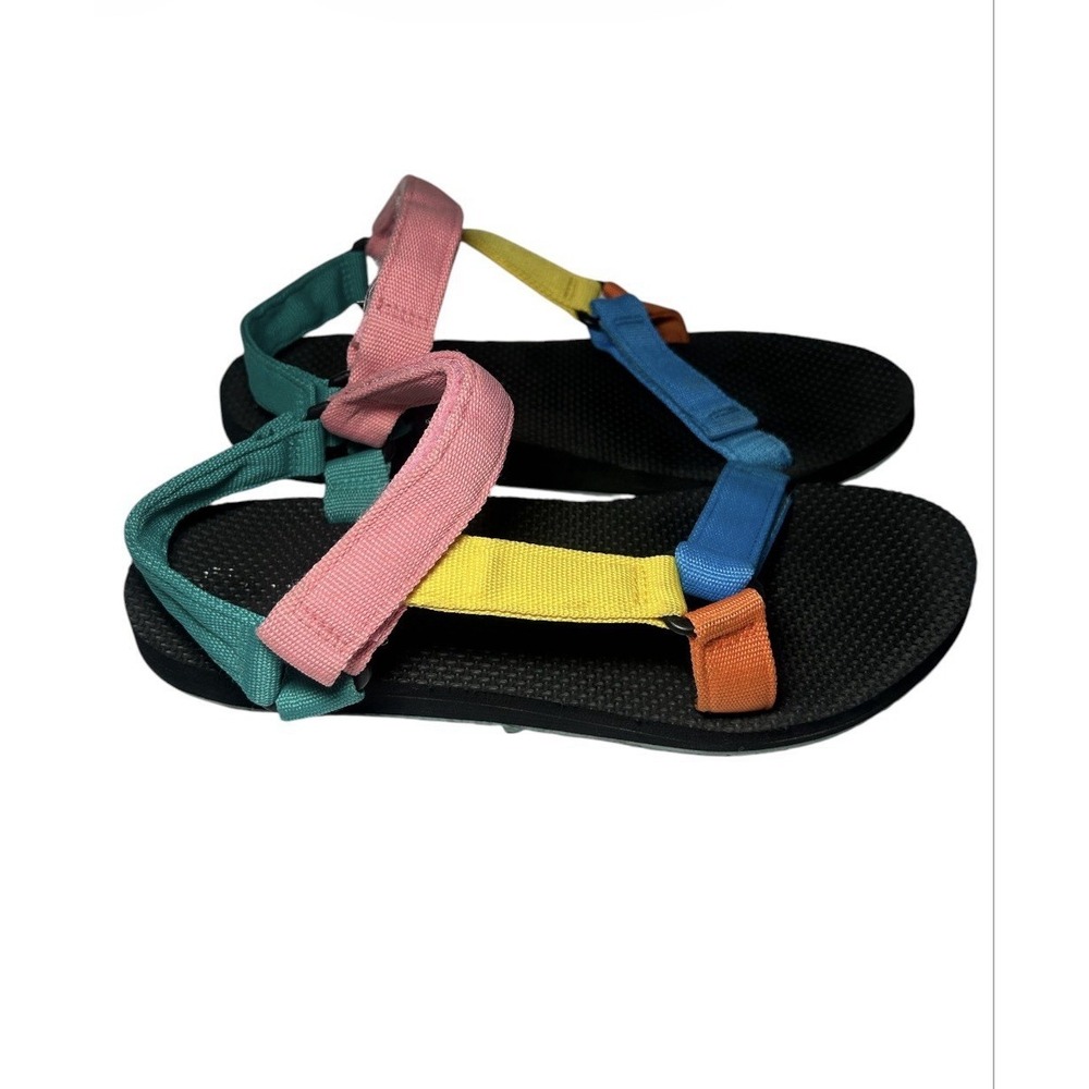 Time And Tru Colorful Bright Summer Hiking Outdoor Women's Sandals 10 Lake Beach